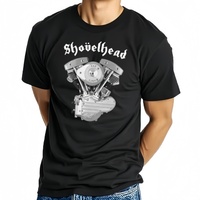 American Motorcycle VTwin Shovelhead Engine Moto Rider T-Shirt 100% Cotton O-Neck Short Sleeve Casual Mens T-shirt Size S-3XL
