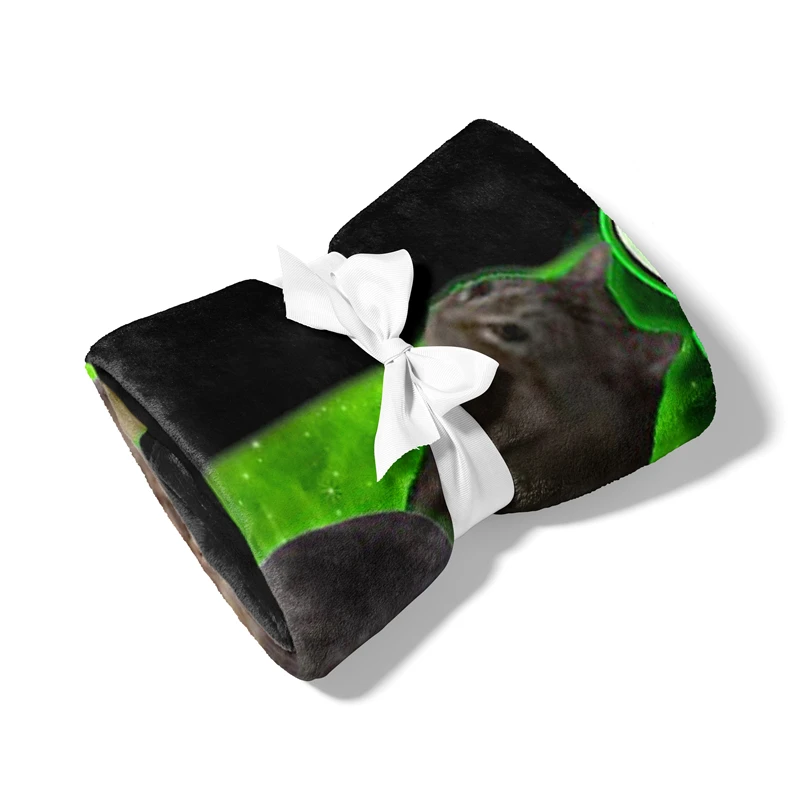 Aertemisi Oo Ee A E A Cat Remixes Funny Oiia Oiia Spinning Cat Meme Pet Blanket for Small Medium Large Dog Cat Puppy Kitten