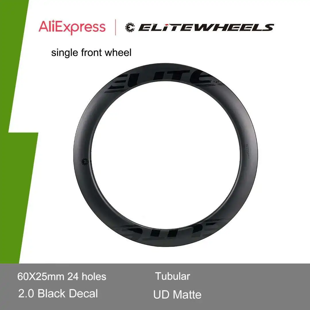

ELITEWHEELS Promotion tubular Carbon Fiber Wheelset 60X25mm Single Front Wheel