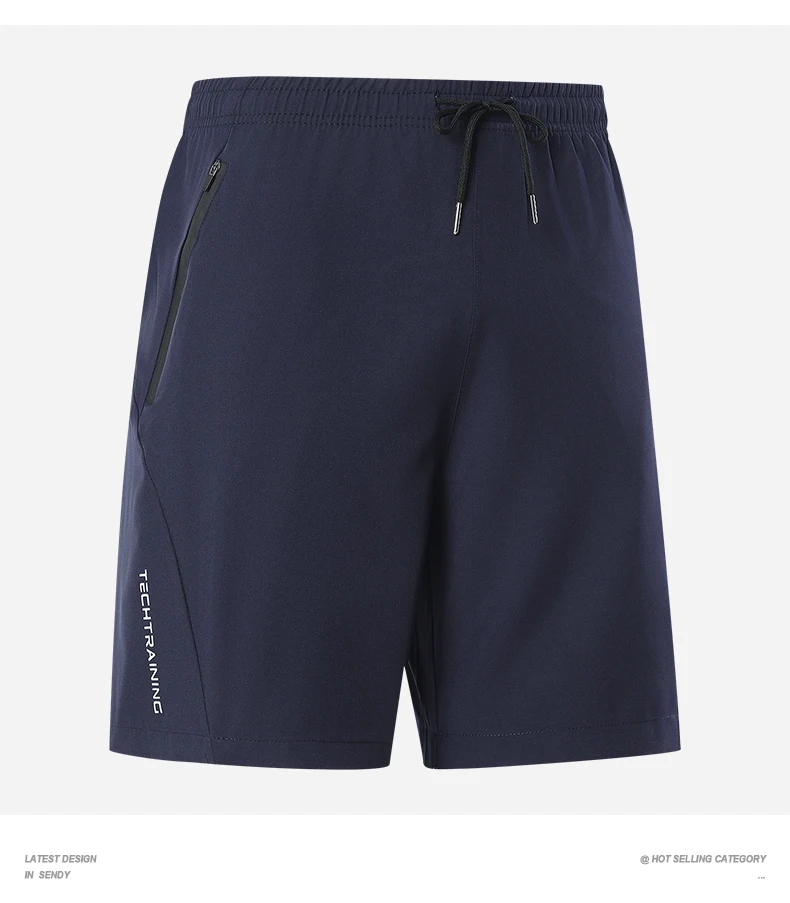 Men's Bottoms Summer Gym Workout Running Cycling Quick Drying Breathable Drawstring Waist Sports Shorts Reflective