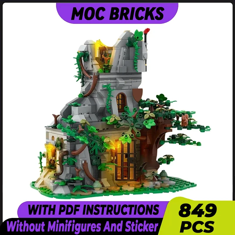 Medieval Forest Castle Model Moc Building Bricks Forest Outpost Technology Modular Blocks Gifts Christmas Toys DIY Sets Assembly