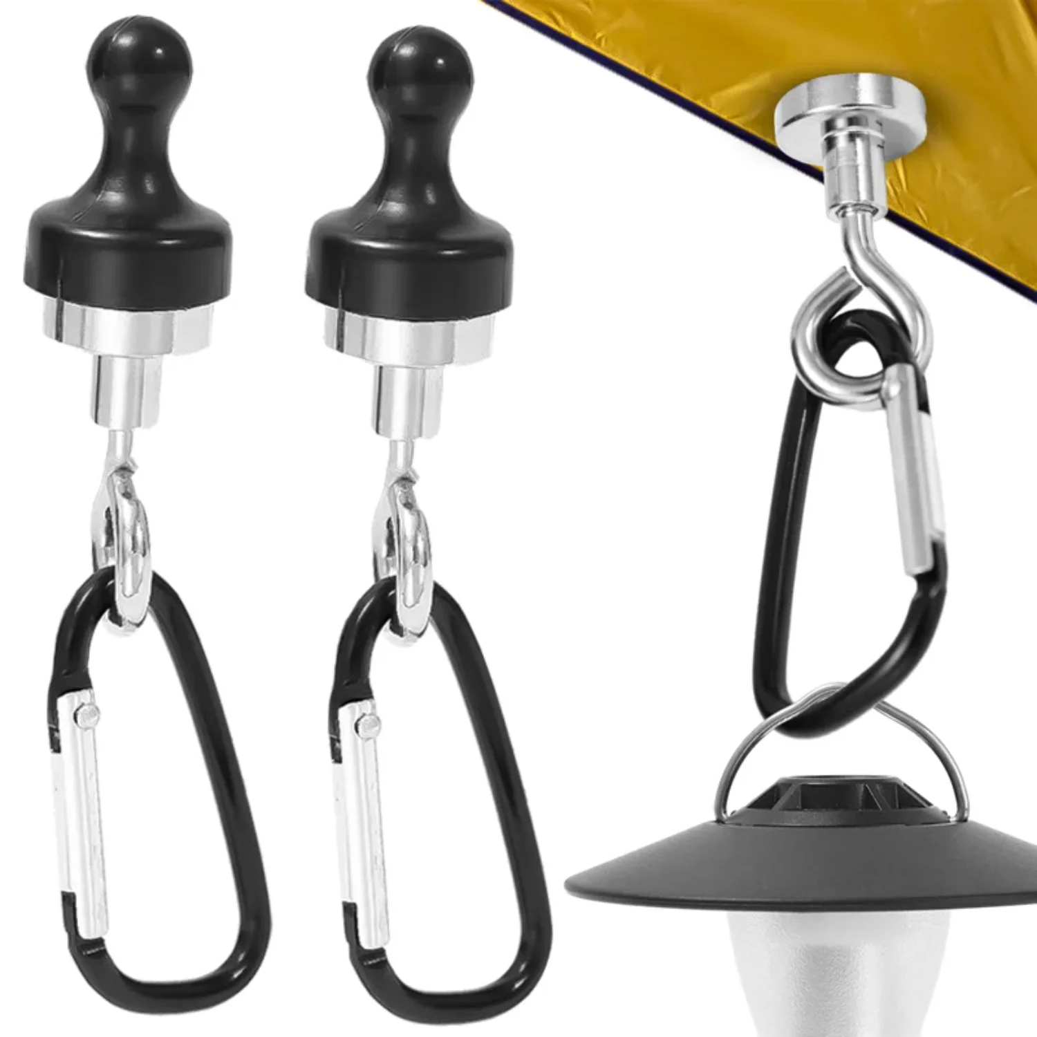 

Multipurpose Strong Outdoors Tent Camping Light Hook Magnet Bearing Hanger with D Type Mountaineering Buckle Abs roller wheel