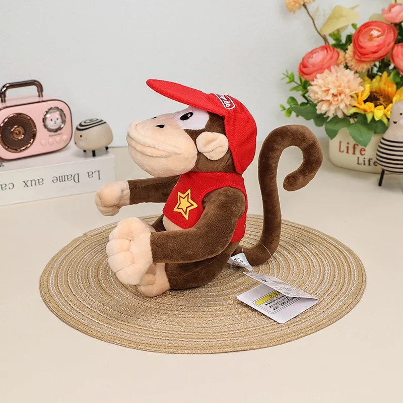 Super Mario Spiel Donkey Kong & Freunde Plüsch-Set - Riesiger Affe mit kleinem Affenbaby, Klassische Videospiel-Charakter Plüschtiere – Detail 12