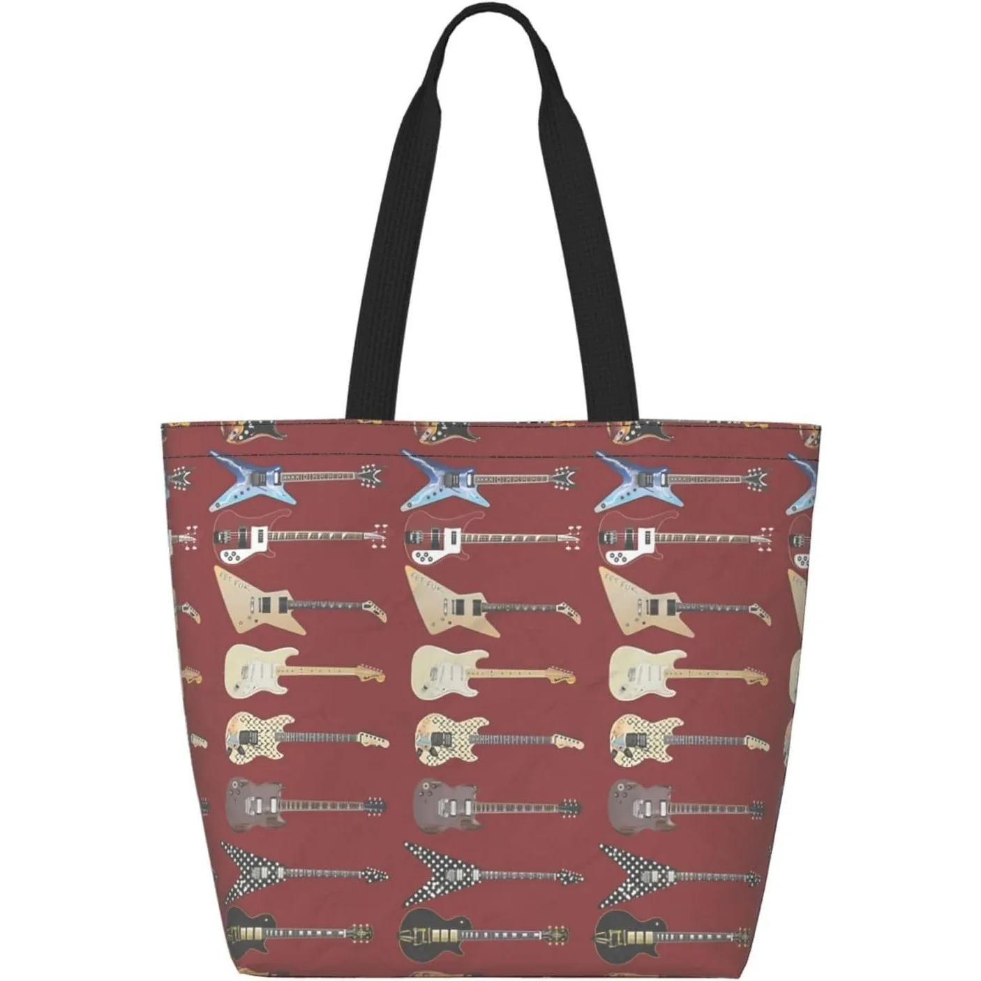 

Сумка-тоут для гитар с карманом на молнии, многоразовая сумка для покупок, легкая