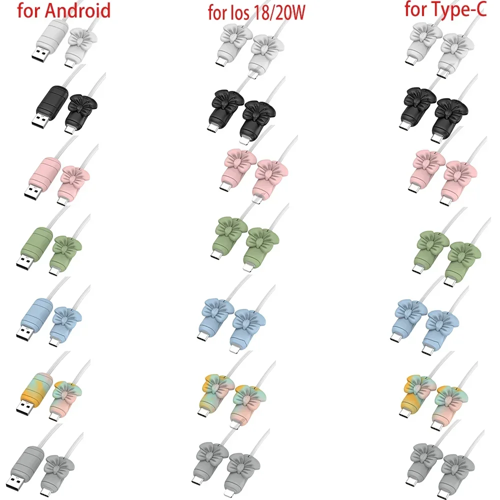 حامي كابل جديد غطاء سيليكون ناعم من النوع C حامي كابل الشاحن الملحقات العملية