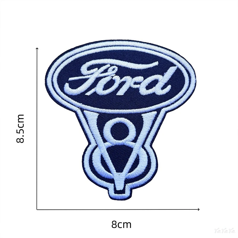 Embroidered Patches Applique Punk Rock Clothes Badge Sticker Backpack Decal For Ford Mustang Shelby Fiesta Edge Mondeo Kuga F150 view 3
