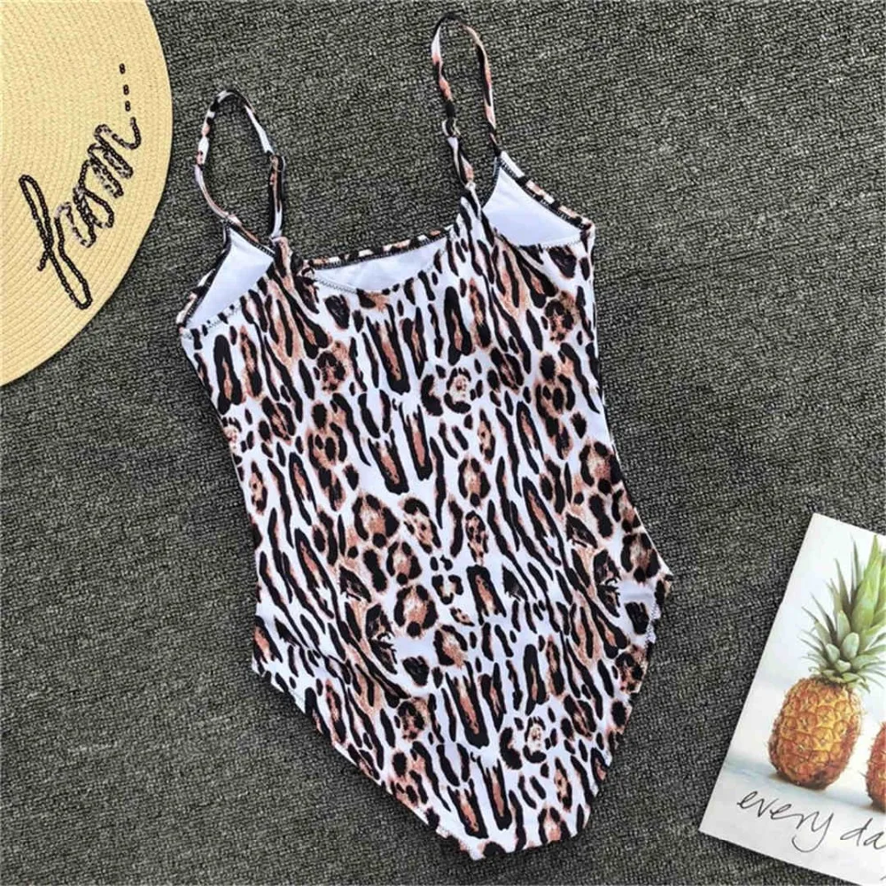 Sexy Leopardenmuster Einteiliger Badeanzug Damen Bademode 2026 Badeanzug Monokini Bodysuit Damen V870 – Detail 8