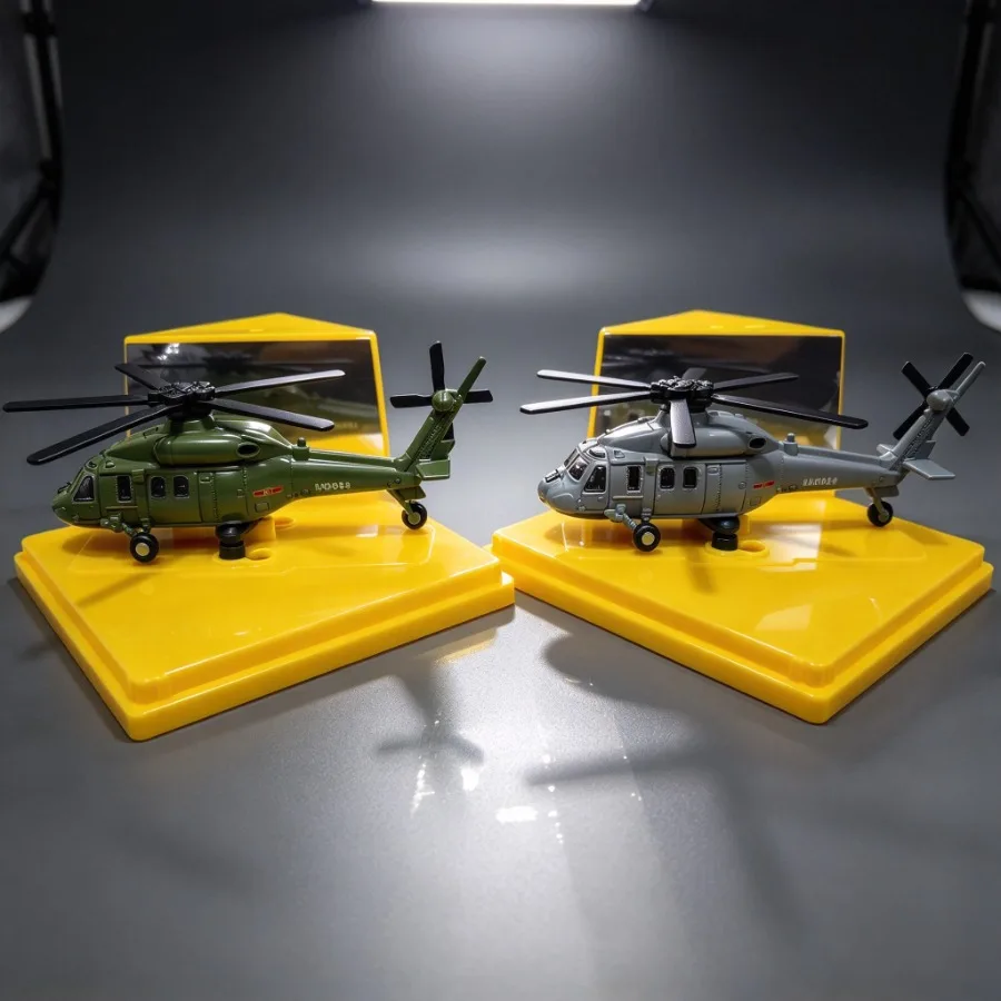 DIY Military Helicopter Model Kit with Display Case, Detailed Camouflage Aircraft, Desktop Collectible Decor, Gift for Fans