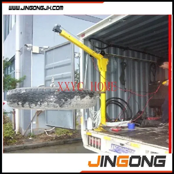 500กก.800กก.1000กก.12V 24Vไฟฟ้ามินิรถบรรทุกเครน/Mini Mobile Craneสําหรับรถกระบะพร้อมกว้านไฟฟ้า