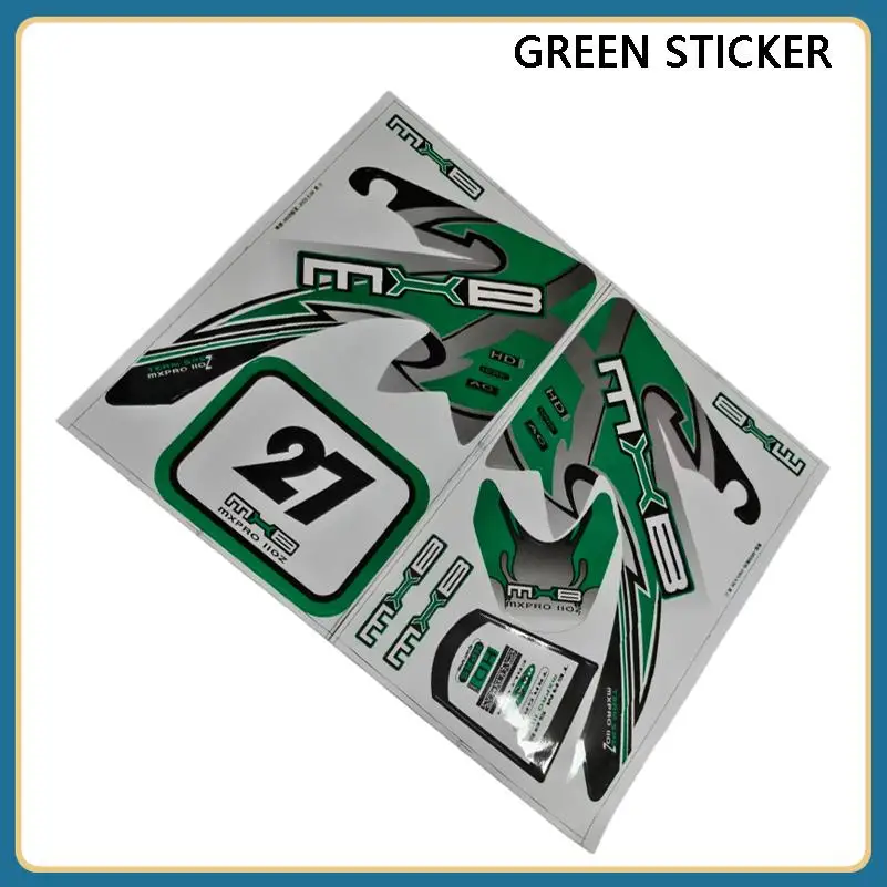 Racing Motorcycle Kohis Sticker Crf50 Paster  Green Motorcycle Decal Sticker For CRF 50cc Pit Dirt Bike Decals