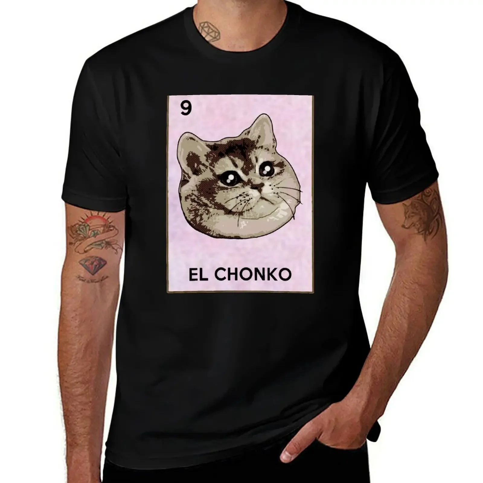 

Футболка Chonk Cat Meme Loteria, футболка большого размера с рисунком, топы, уличная одежда, винтажная футболка для мужчин