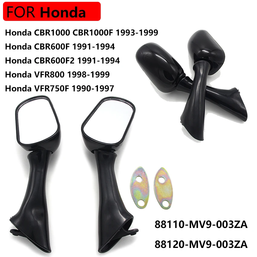 

Motorcycle Side Mirror View Mirror For Honda CBR1000 CBR1000F CBR600F CBR600F2 VFR800 VFR750F 88110-MV9-003ZA 88120-MV9-003ZA