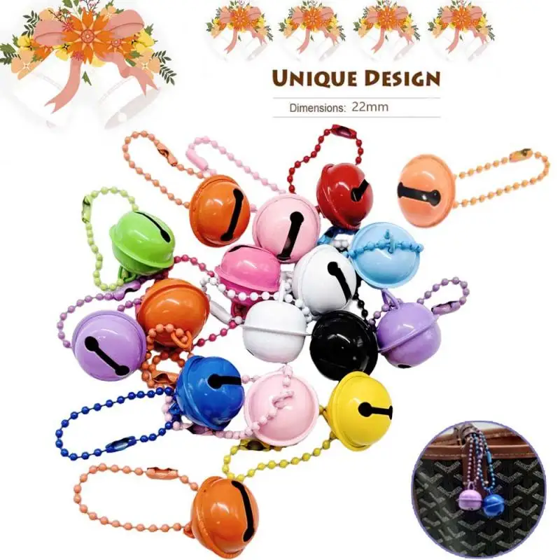 

10/30pcs 22mm Colorful Painted Jingle Bell Metal Round Mini Bells Ornaments Decor Pendants for Christmas DIY Crafts Random Color