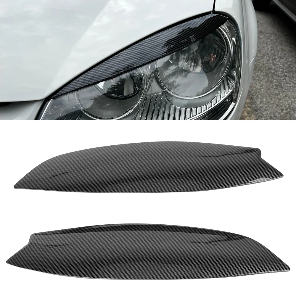 For VW GOLF 5 MK5 GTI R 2005 2006 2007 For Volkswagen 1 Pair Headlights Eyebrow Eyelids Trim Cover Chrome Exterior Accessories