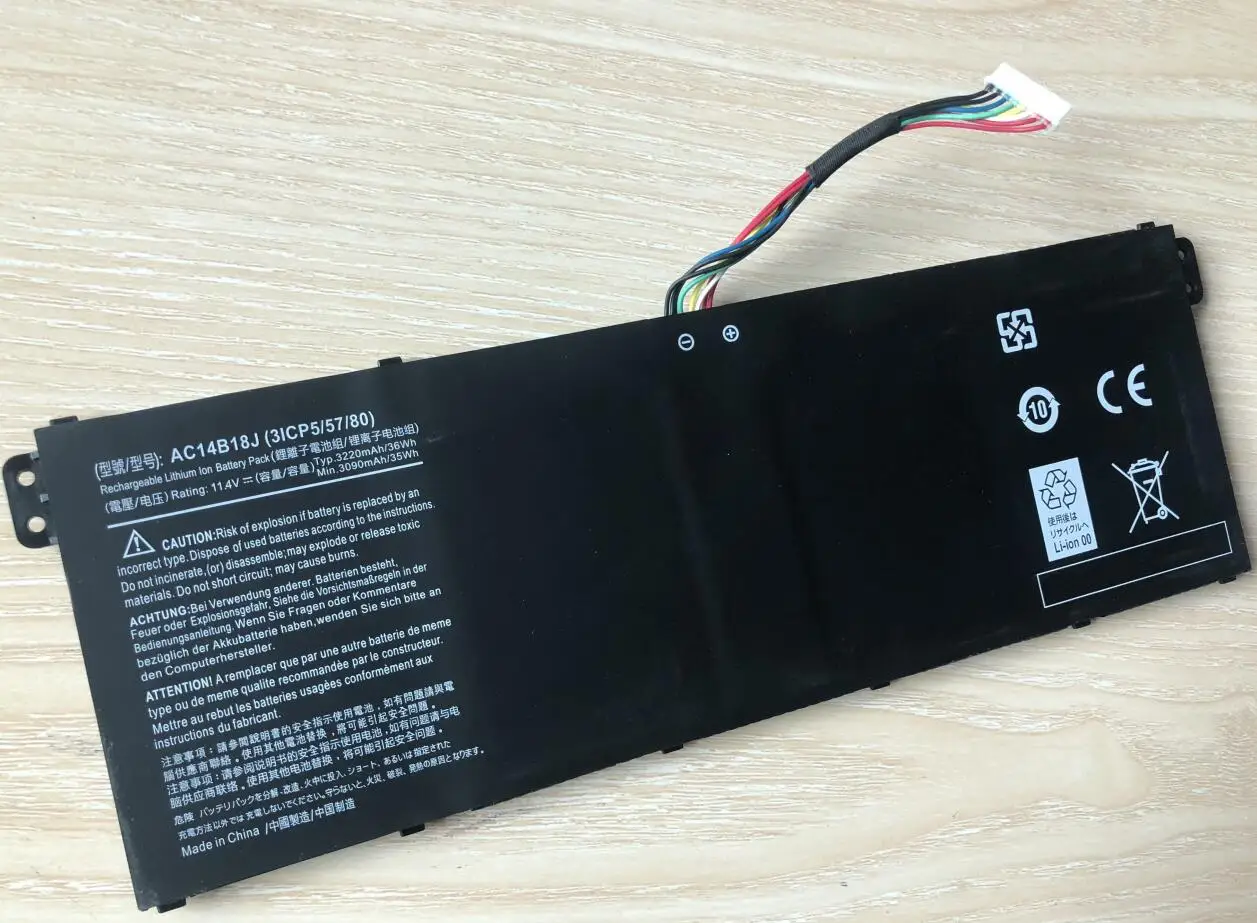 AC14B18J AC14B13J 11.4V 36WH Laptop Battery for Acer Aspire E3-111 E3-112 E3-112M ES1-531 MS2394 B115-MP EX2519 N15Q3 N15W4