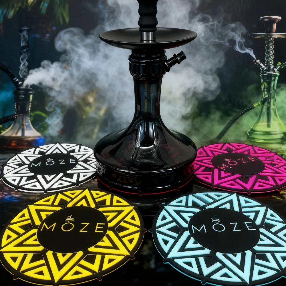 Dia:23 Cm Moze Silicone Shisha Hookah Silicone Mat Coaster Anti-slip Heat-Resistant & Washable Pad Chicha Accessories