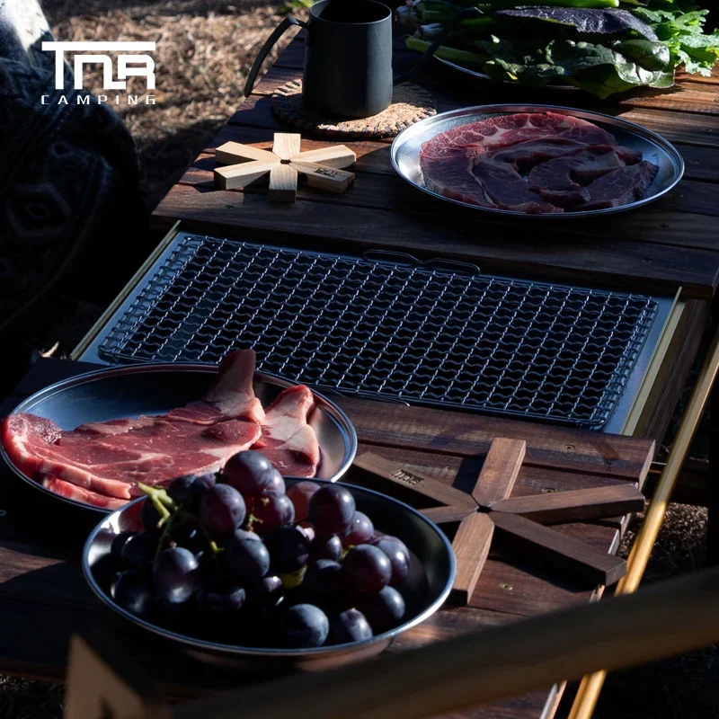Grelha sem fumaça para churrasco a carvão para acampamento ao ar livre