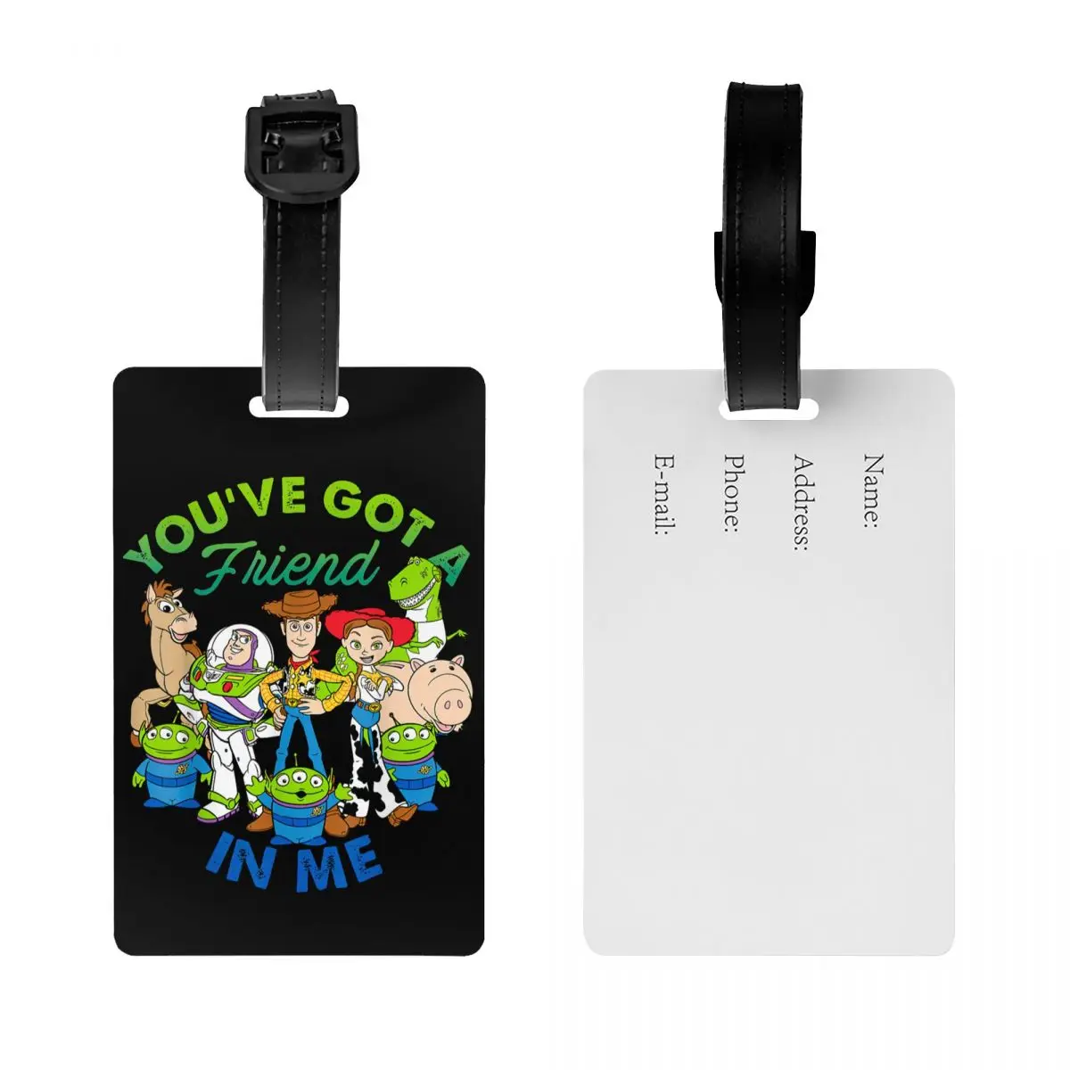 Toy Story Cartoon Group Shot Luggage Tag Baggage Tags Privacy Cover Name ID Card