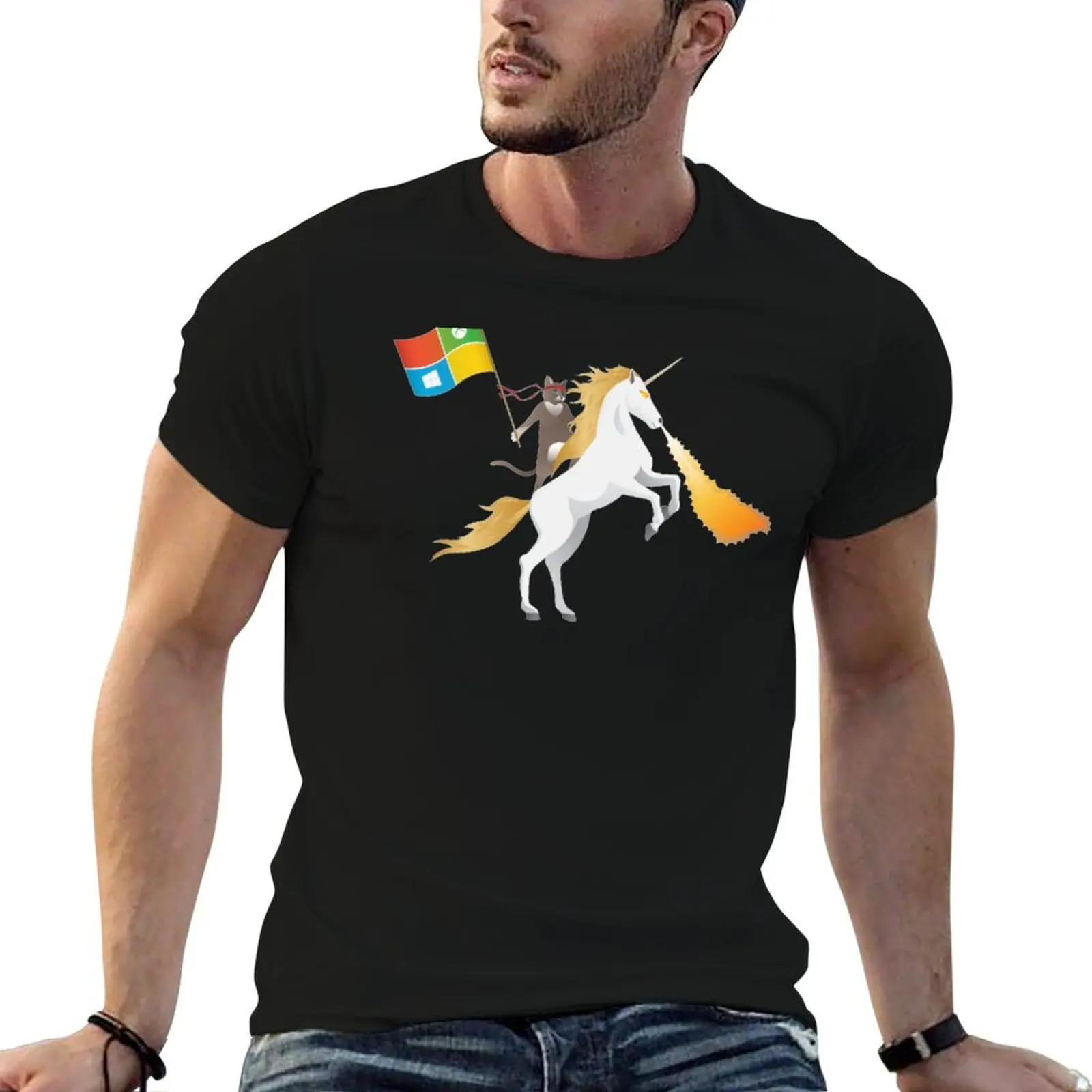 

ninja cat unicorn T-Shirt man t shirt designer man t shirts for men T-Shirt