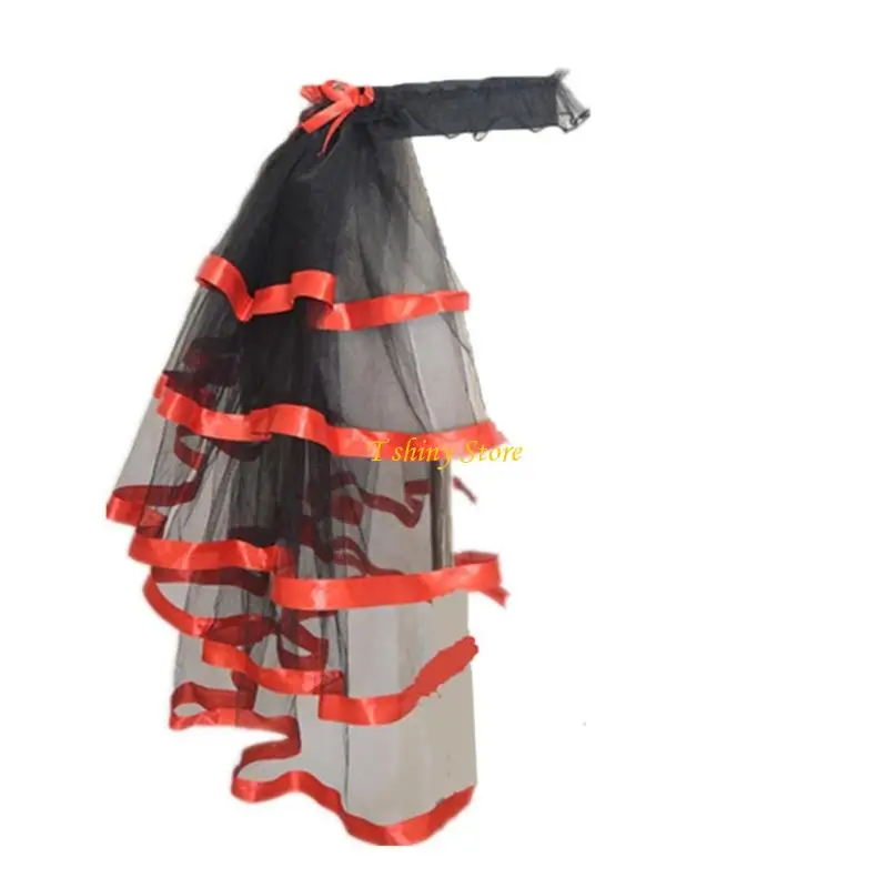 Jupe longue en Tulle superposée à taille élastique, pour événement Cosplay Costume théâtre, N58F