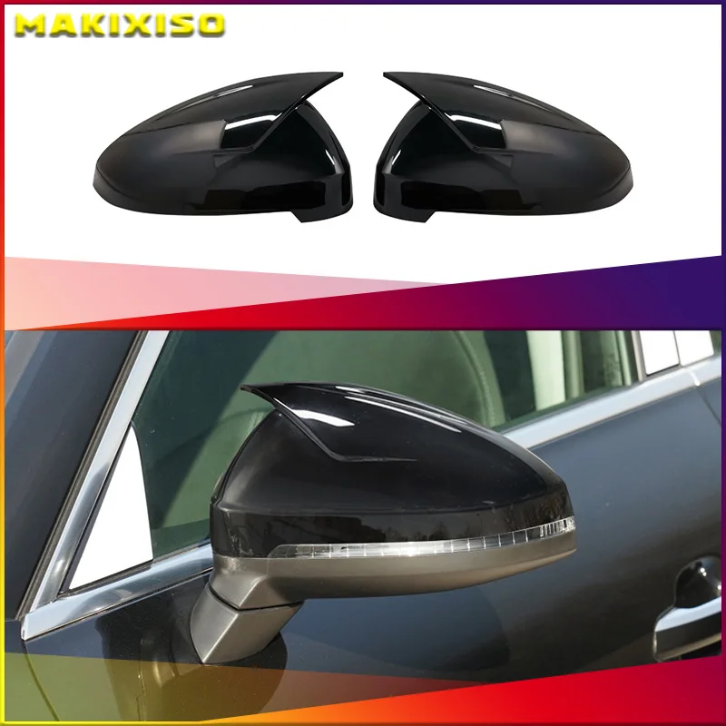 For Audi A4 A5 B9 Side Mirror Caps (Black Look) 2017 - 2022 S4 S5 RS5 allroad Quattro Replace Covers ABT style