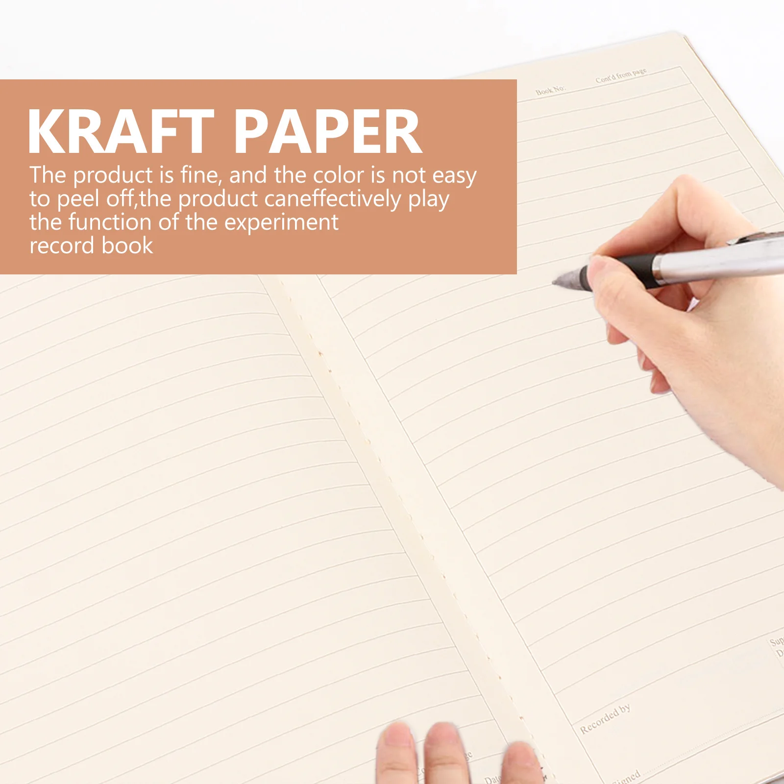 1 قطعة دفتر التجربة ورق الكتابة الطبيعي السميك لا يخترق بسهولة لمختبر أبحاث الكيمياء دراسة كتاب رصيده مختبر