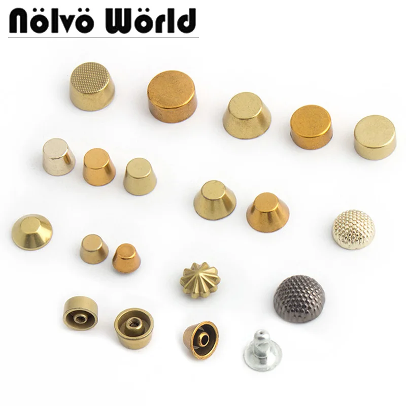 

10-50-200pcs 7-8-9-10-11-12mm Bulk Order Price Metal Double Cap Rivet Leather Belt Decorative DIY Studs Wholesale