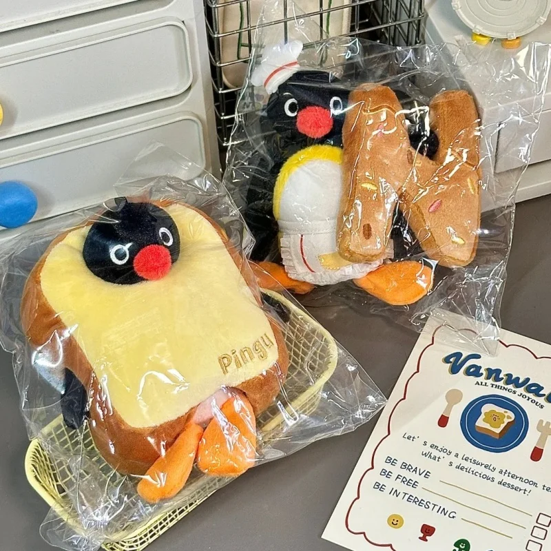 جديد Pingu Pengu الخبز سوبرمان دسم نخب كريم الخبز نخب Kawaii دمية دمية قلادة ألعاب من القطيفة جمع مهرجان متعة الهدايا