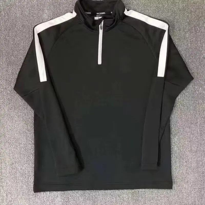 Neues Trendiges Reißverschluss-Rundhals-Langarm-T-Shirt-Design für Herren - Dry-Fit Sport-Oberteil mit Literarischem Charme – Detail 13
