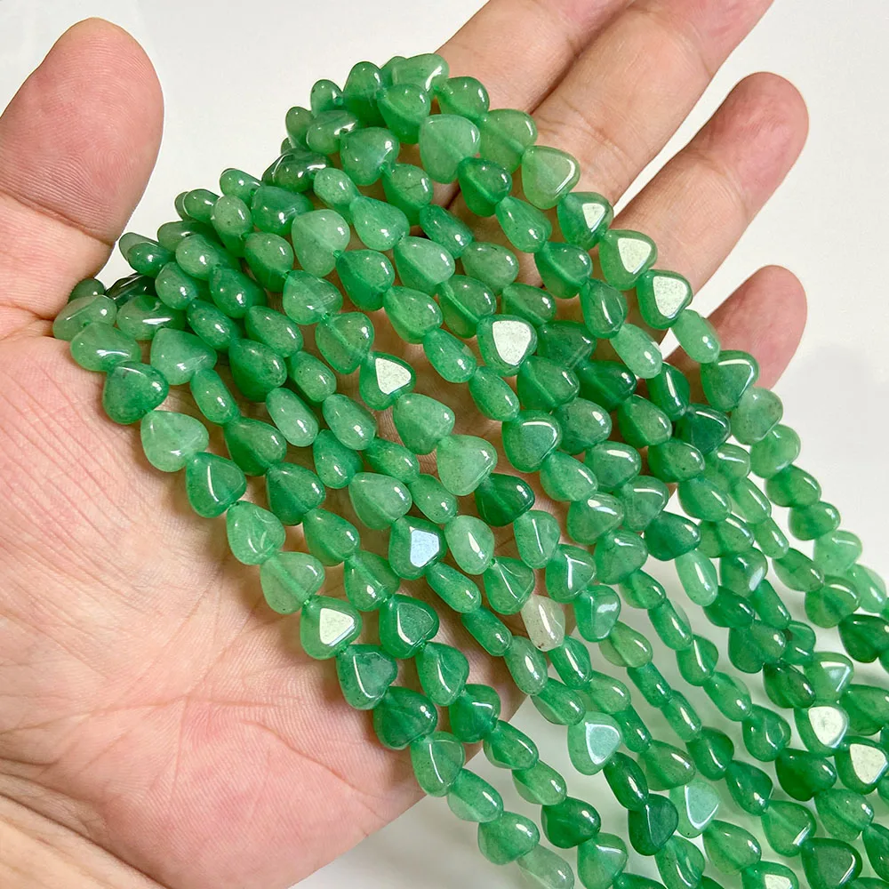 Heart Shape Natural Gem Stone Beads Quartz Jades Jaspers Bead 10mm For DIY Handmade Necklace Bracelet Earring Making Wholesale