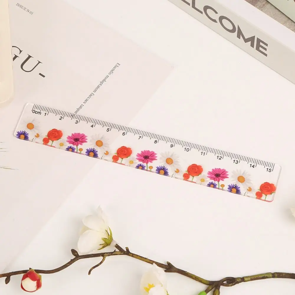 Cute Acrylic Straight Rulers School Office Supplies Planner Accessories Student Prize Drawing tools