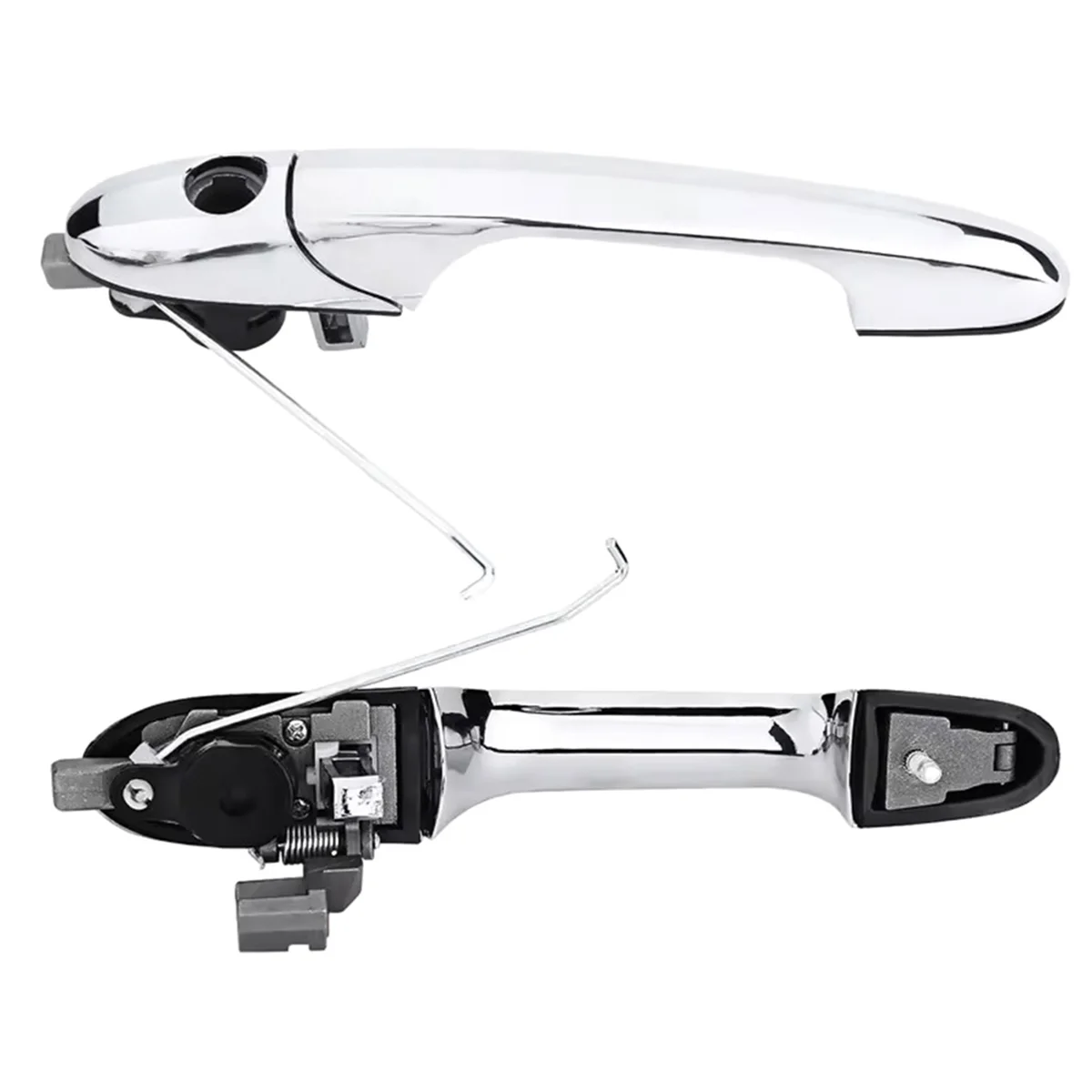 Maçaneta da porta externa cromada do lado esquerdo e direito adequada para Fiat 500 2007-2020 735592026 735592012   RHD