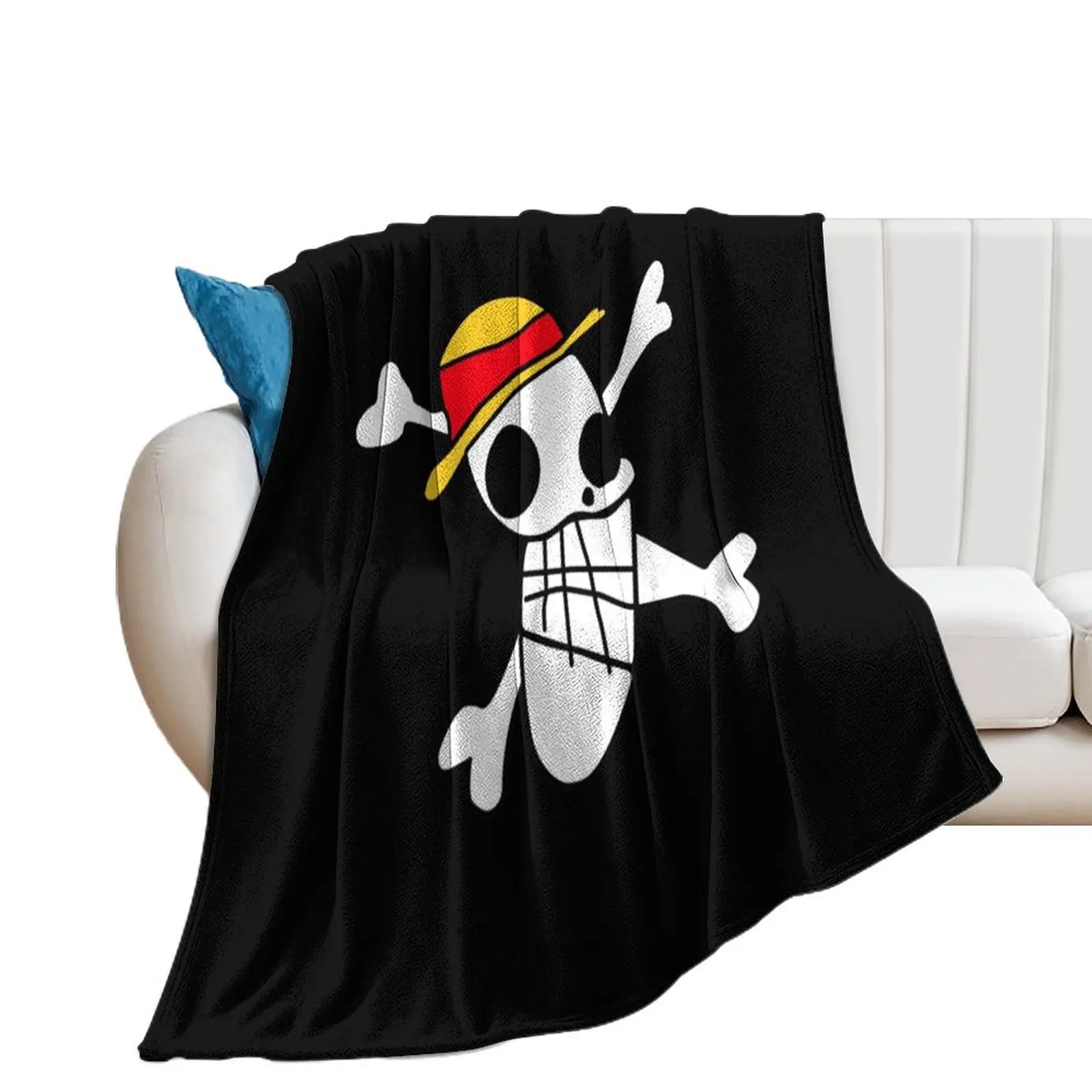 

Luffy&X27;S Jolly Roger Drawing Throw Blanket Weighted Blankets For Bed Blankets