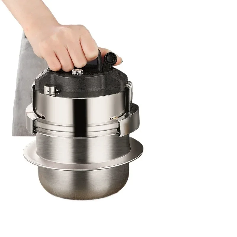 Mini 304 Stainless Steel Pressure Cooker for Gas and Induction Cookers, Portable and Durable, perfect for 1-2 people