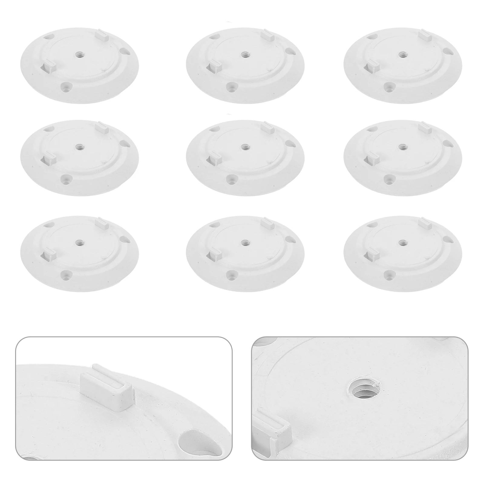 

20pcs Camera Mount Base Round Security Wall-Mounted Space-Saving Compact Sturdy Durable Plastic Indoor Camera Base Aesthetic