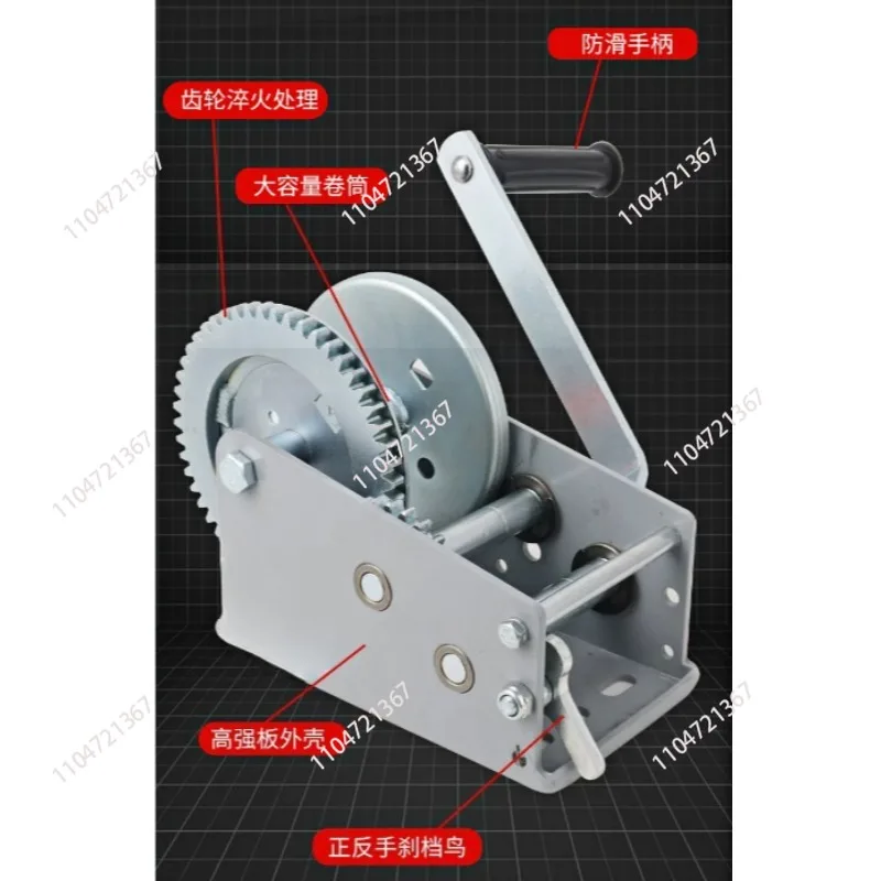 

Small bidirectional hand winch manual hoist mini rope winch 1pcs