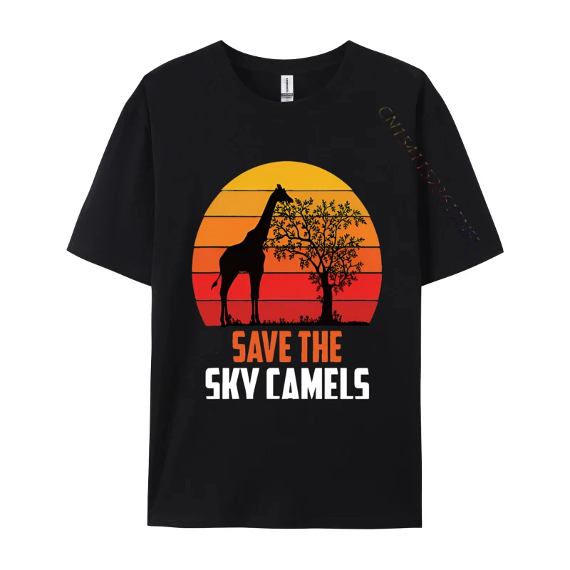 

Save The Sky Camels Giraffe T-shirts Funny T-Shirt Discount Print Cotton Men T Shirts Camisas Pink Graphic Tees