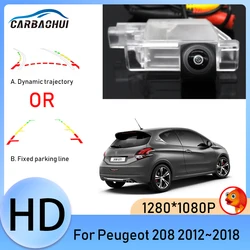 HD 1280*1080 Fisheye Rear View Camera For Peugeot 208 2012 2013 2014 2015 2016 2017 2018 Car Reverse Parking Accessories