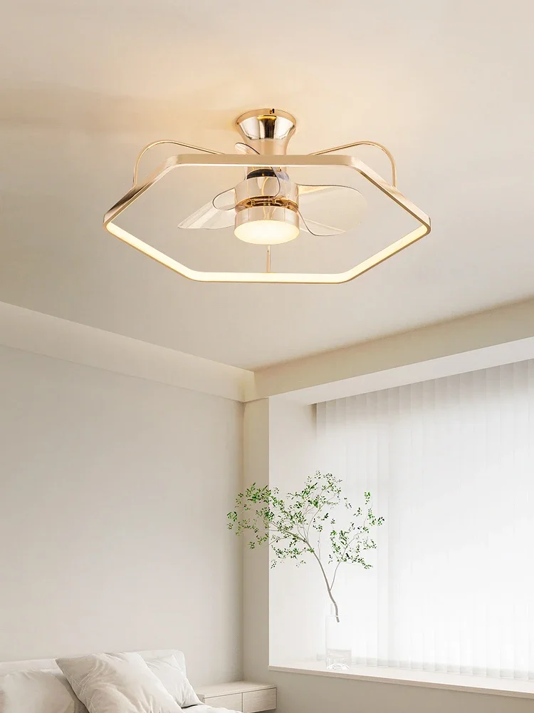 

Bedroom fan lamp Dining room creative living room, master bedroom room creative simple modern light luxury ceiling lamp