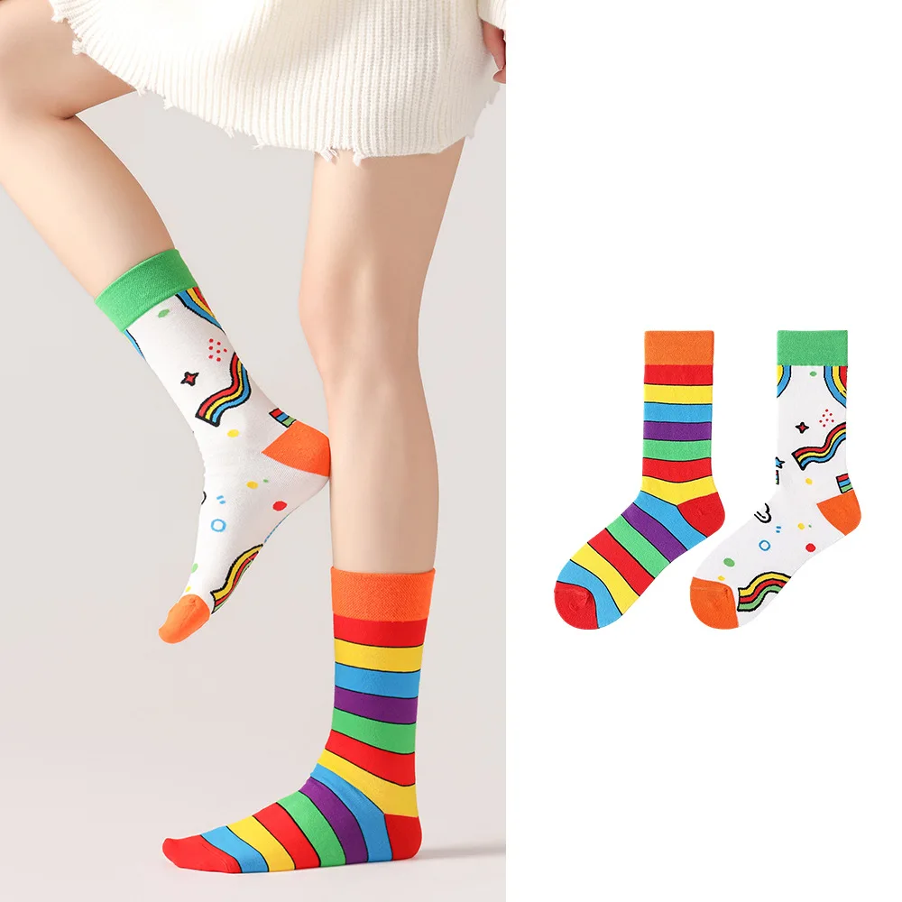 عبر الحدود جديد الربيع/الصيف شخصية الكرتون AB الجوارب الموضة الإبداعية الكرتون زوجين جوارب قطنية #5