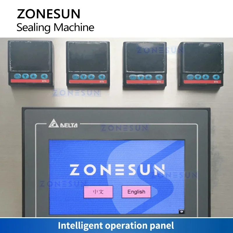 ZONESUN التلقائي سدادة الأكواب K آلة ختم الأكواب غطاء مسبق القطع معدات ختم الأكواب 4 رئيس آلة الختم الحراري ZS-HS4