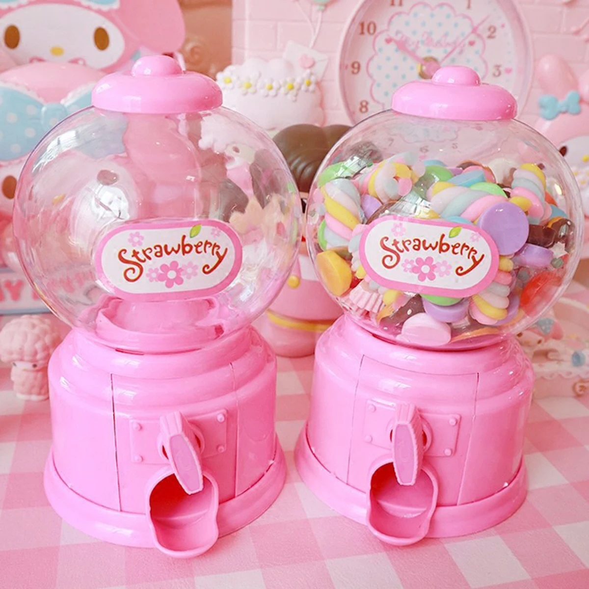 1pc-Cute gift candy box Mini Twizzle machine Candy candy toy storage jar