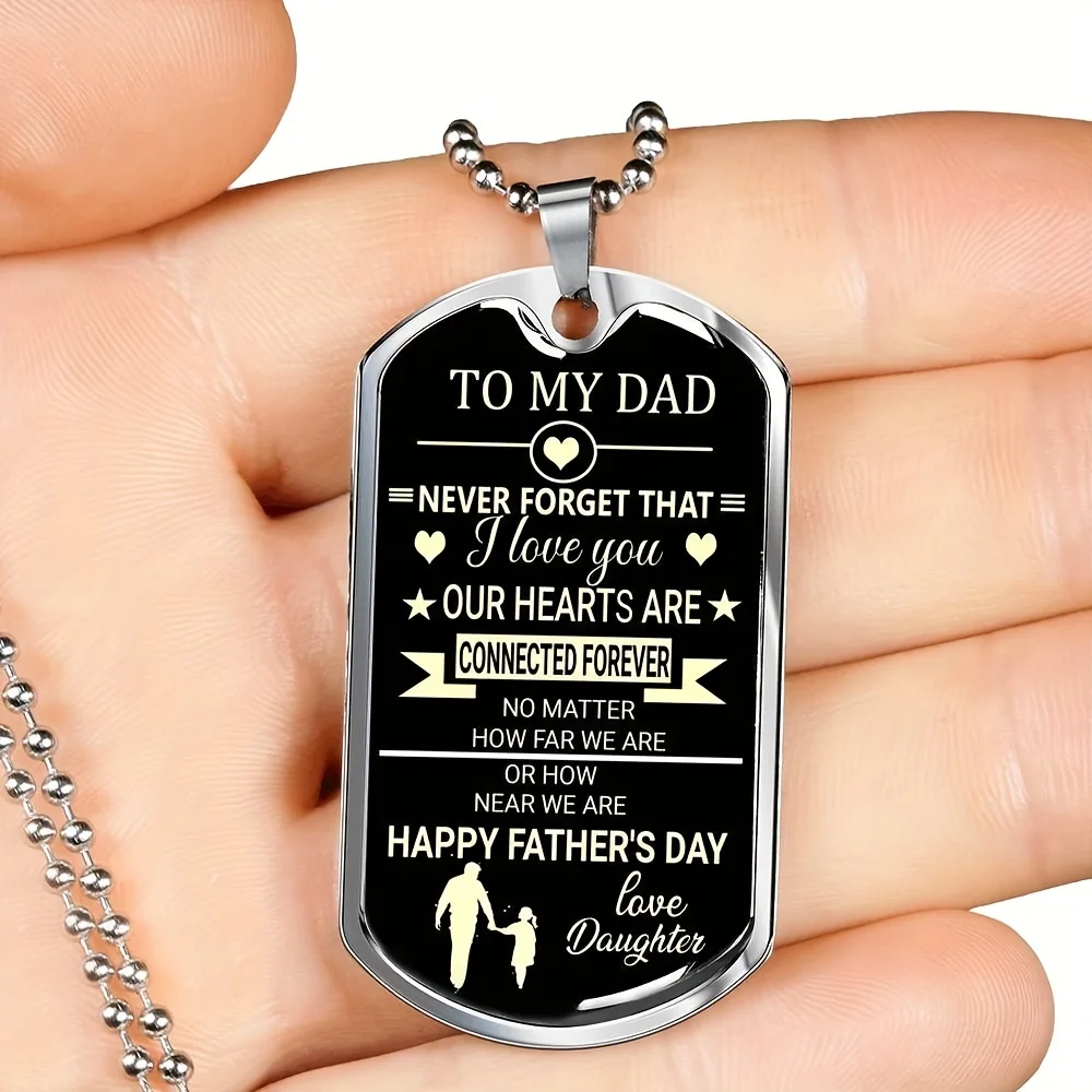 Daddy And Daughter Pendant Necklace, Gift For Dad, Father's Day Gift