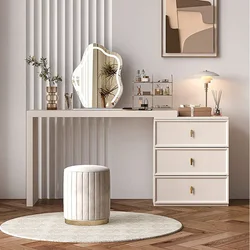 Corner Dressing Table Elegant Desk Decor Compact White Teenager Big Handle Drawers Dressers Chest Tocadores Bedroom Furniture