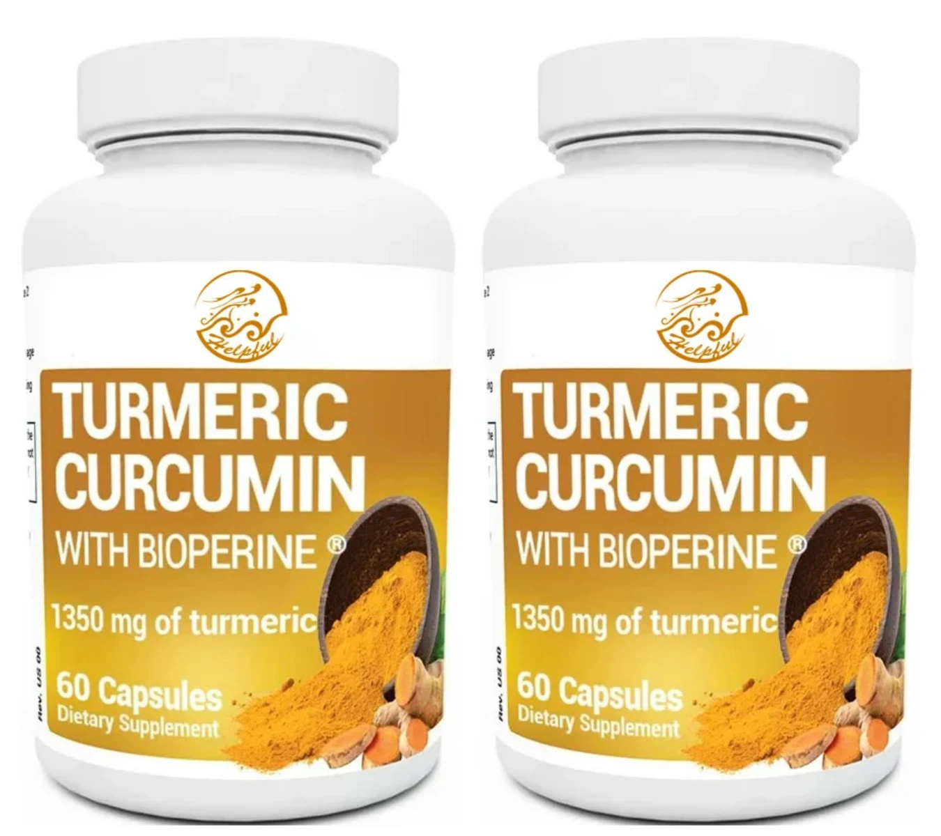 

Turmeric supplement with black pepper (BioPerine) -1350mg curcumin supplement, containing 95% curcumin and 60vegetarian capsules