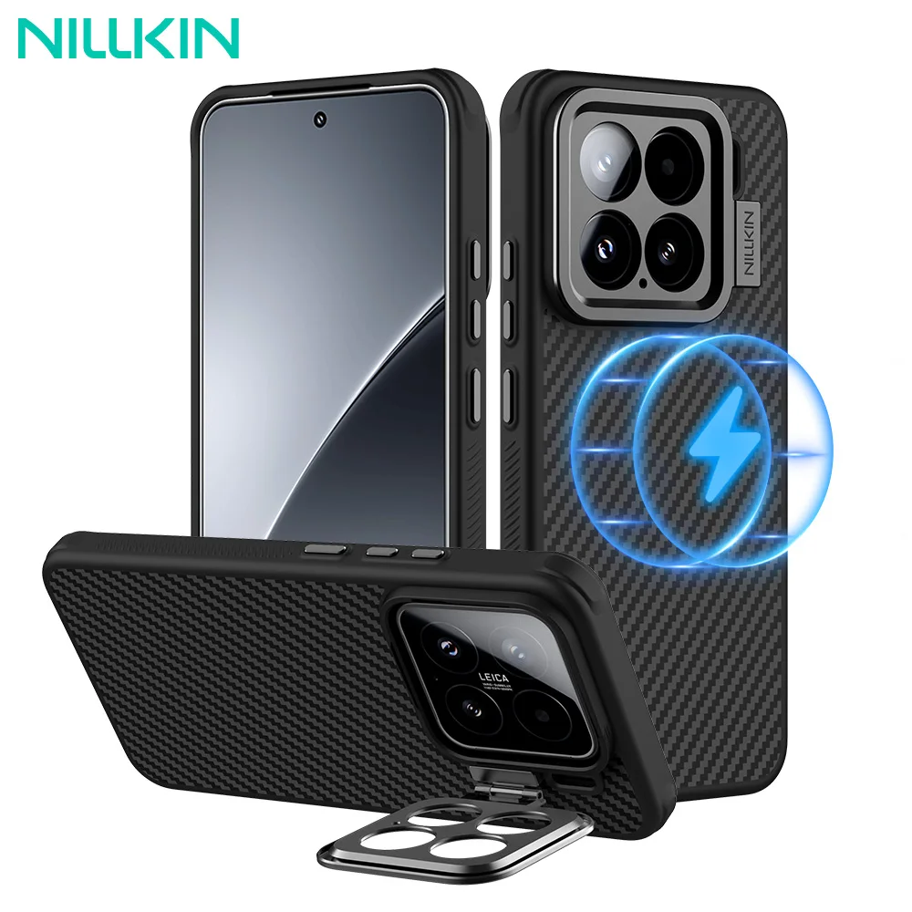 NILLKIN Aramid Fiber Case For Xiaomi 15 Pro Magnetic Case With Kickstand Anti-Drop All-Inclusive For Xiaomi 15 Cases