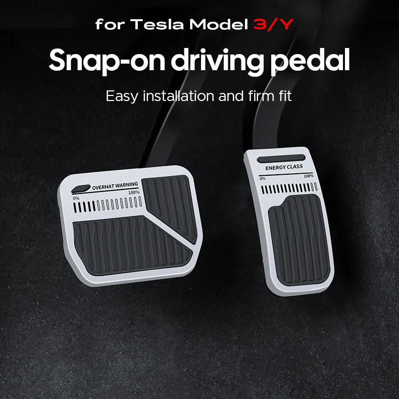 New Clip-on Car Foot Pedal Pads Covers For Tesla Model 3 Y Highland 2024 Accessories Accelerator Brake Rest Pedal