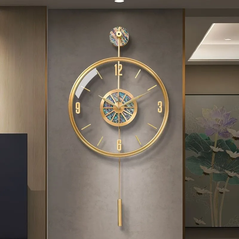 Transparent Luxury Wall Clock Modern Minimalist Wall Clock Dining Room Decorative Hanging Clock Interior Ornamental Supplies