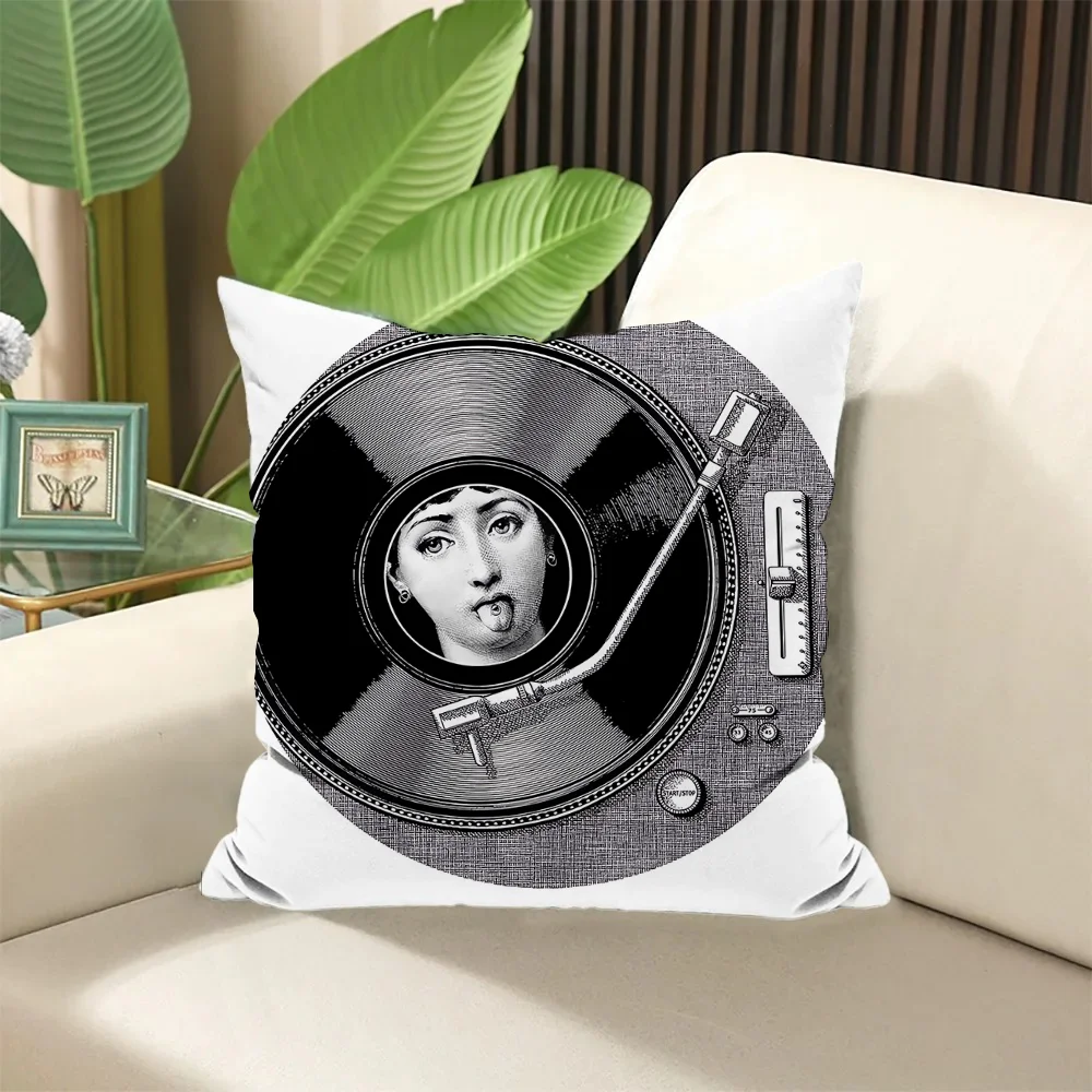 Piero Fornasetti Decorative Pillows Cover Home Decoration Room Decorating Items Ornamental Pillow Cushion Covers Cushions Sofa