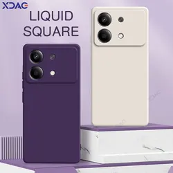Luxury Square Liquid Silicone Cover Case for Xiaomi Redmi Note 13R Pro 5G 360 Soft Mobile Phone Bags RedmiNote13R Note13R 13RPro